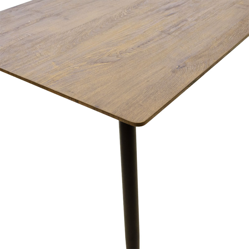 Dining table Cuba pakoworld MDF color sonoma-black 120x70x76εκ Dining table Cuba pakoworld MDF color sonoma-black 120x70x76εκ