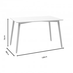 Dining table Cuba pakoworld MDF color sonoma-black 120x70x76εκ Dining table Cuba pakoworld MDF color sonoma-black 120x70x76εκ