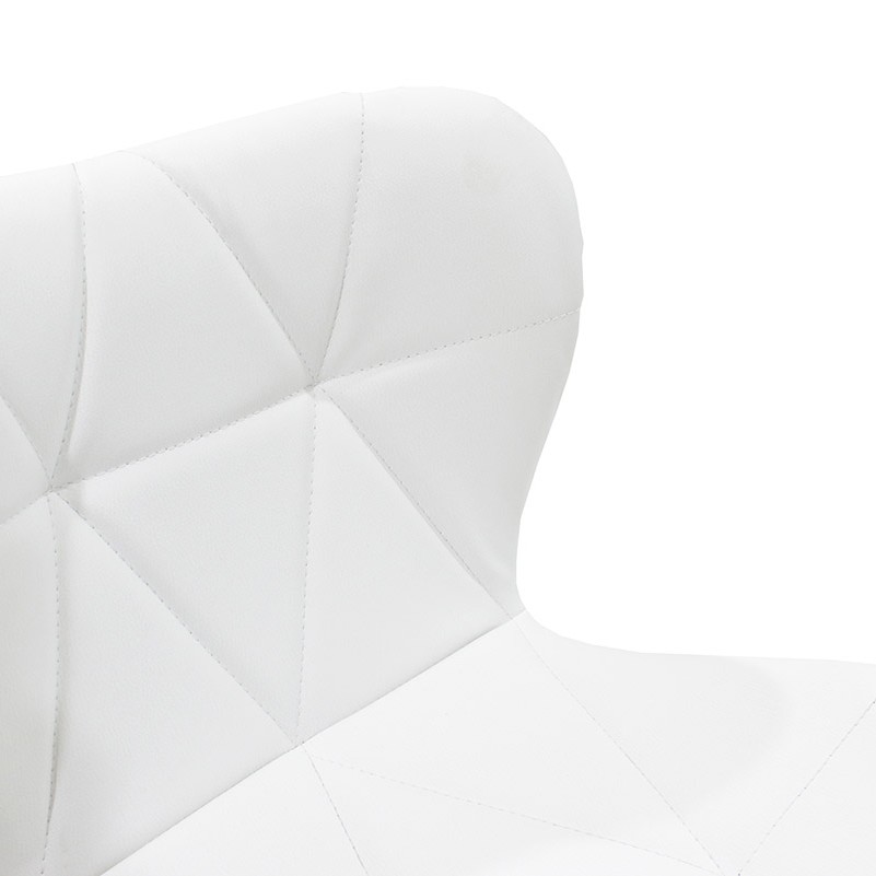 Σκαμπό μπαρ Coozy pakoworld pu σε λευκό χρώμα σκελετός χρωμίου