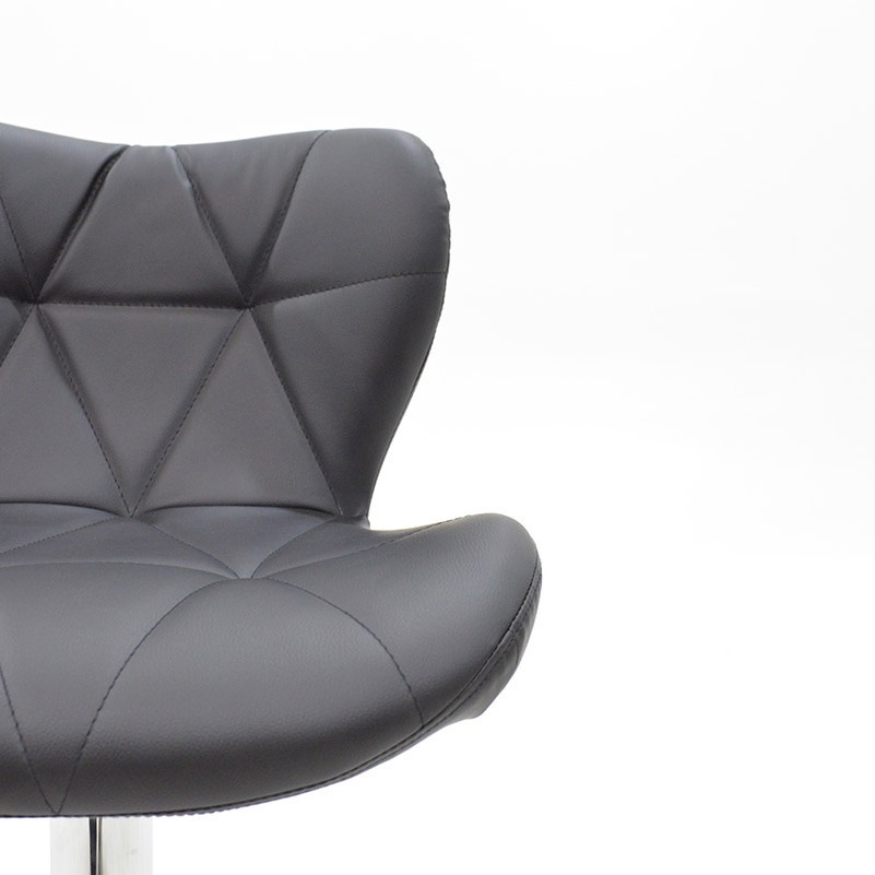 Bar stool Coozy pakoworld with pu  in black color metal chrome