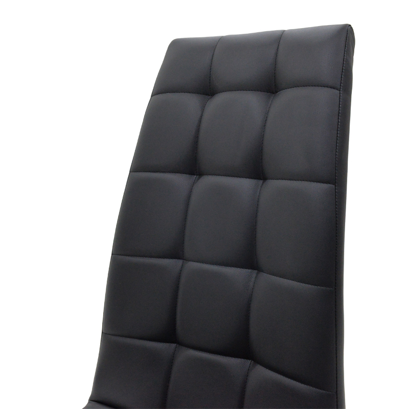 Καρέκλα Darrell pakoworld pu μαύρο-βάση χρωμίου 42x49x106εκ