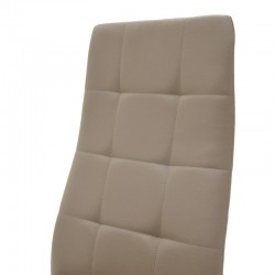 Chair Cube pakoworld PU mocha-chrome leg Chair Cube pakoworld PU mocha-chrome leg