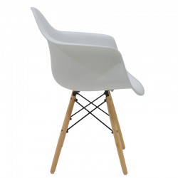 Propylene armchair Julita pakoworld white - oak Propylene armchair Julita pakoworld white - oak