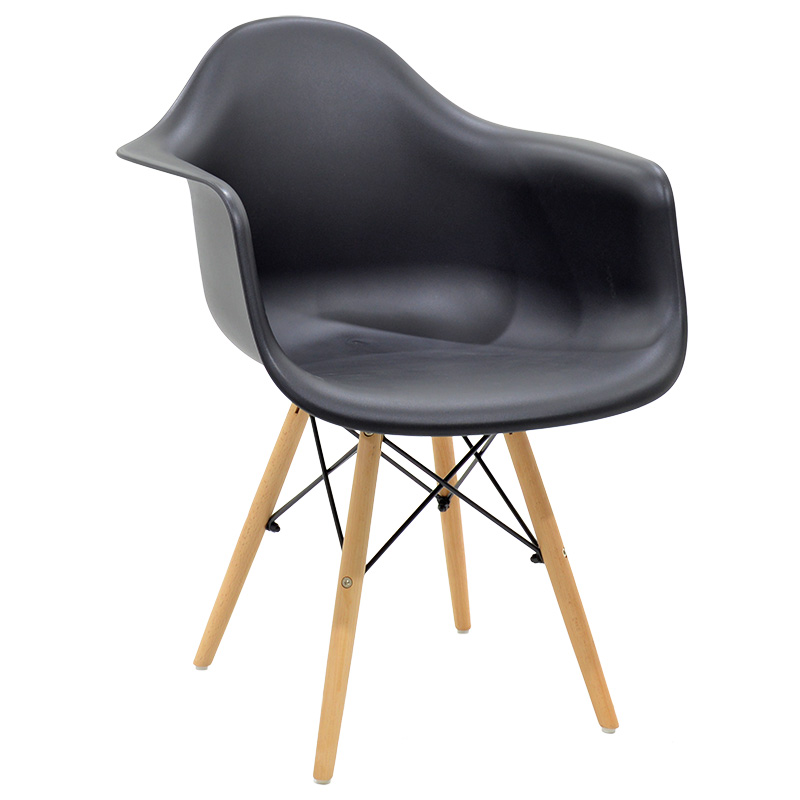 Armchair Julita pakoworld Propylene black - oak Armchair Julita pakoworld Propylene black - oak