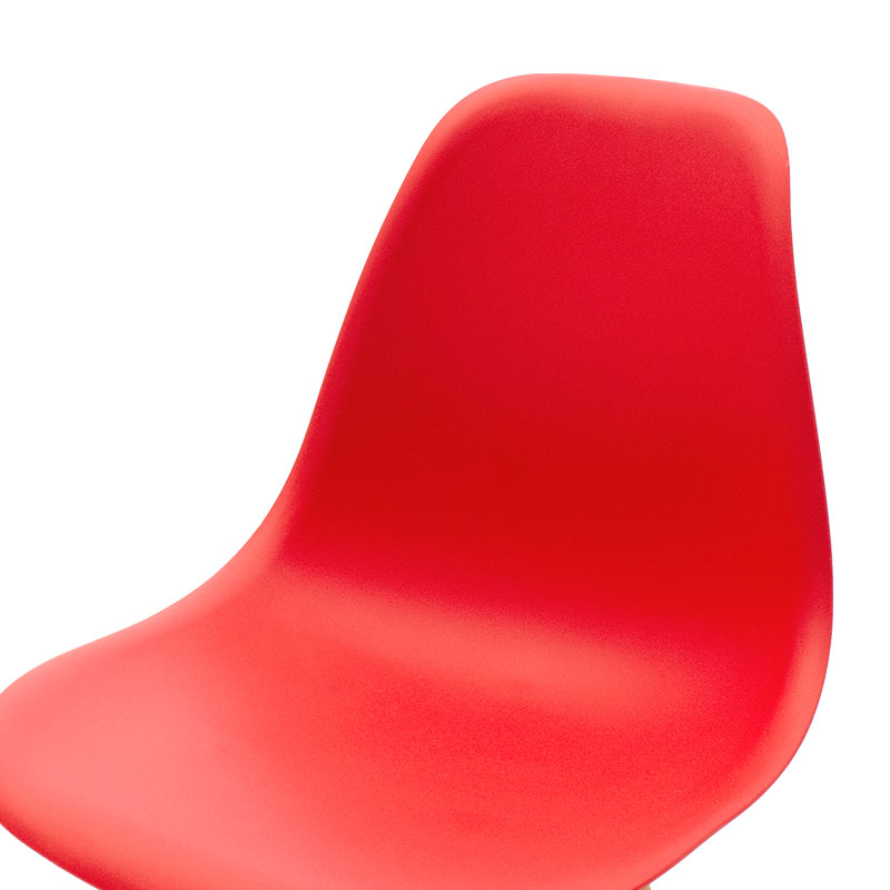 Καρέκλα Julita pakoworld PP κόκκινο-φυσικό πόδι