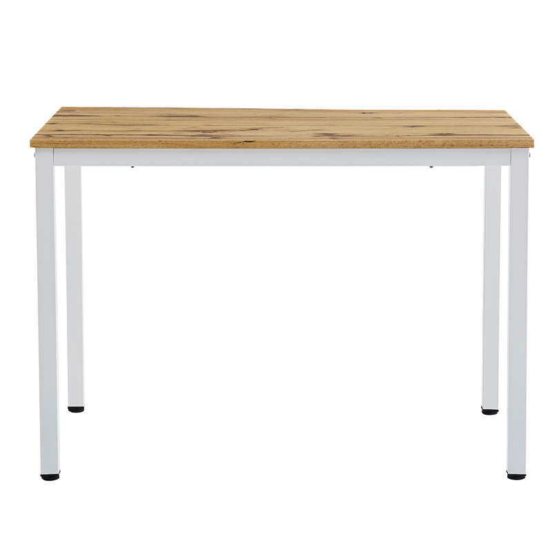 Dining table Witte pakoworld MDF/Metal in sonoma color with white leg 110x70x76cm Dining table Witte pakoworld MDF/Metal in sonoma color with white leg 110x70x76cm