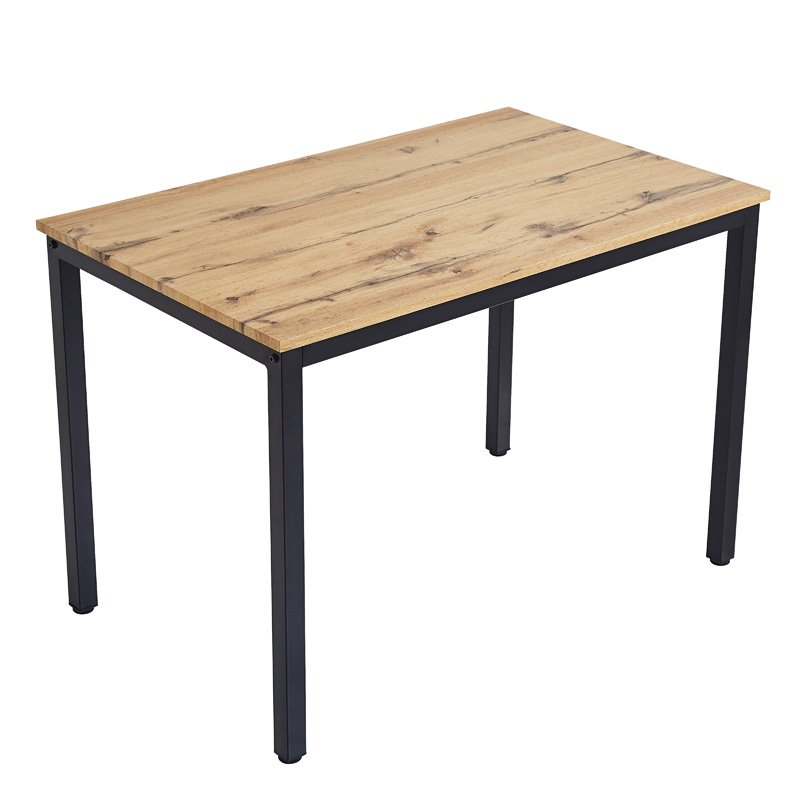Dining table Witte pakoworld MDF/Metal in sonoma color with black leg 110x70x76cm Dining table Witte pakoworld MDF/Metal in sonoma color with black leg 110x70x76cm