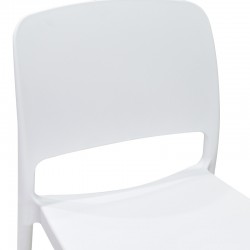Καρέκλα Fenxy pakoworld pp σε λευκή απόχρωση 38x42x77εκ