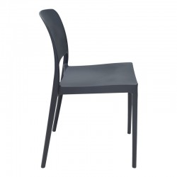Καρέκλα Fenxy pakoworld pp σε μαύρη απόχρωση 38x42x77εκ