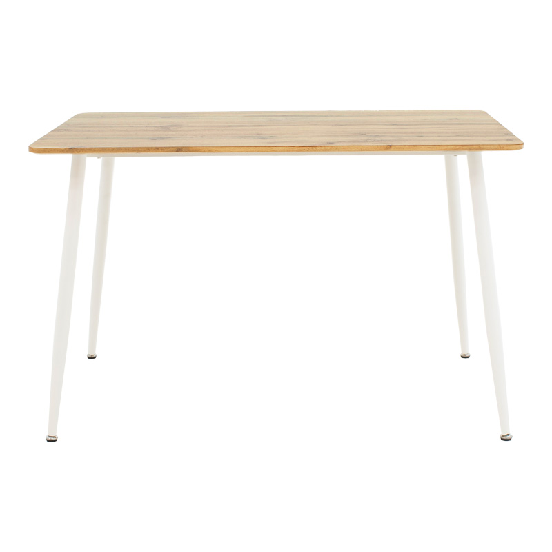 Τραπεζαρία Cuba-Caron pakoworld σετ 5τεμ sonoma-λευκό 120x80x75εκ