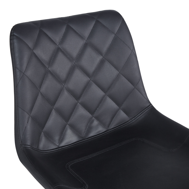 Σκαμπό μπαρ Libra pakoworld pu-μέταλλο σε μαύρη απόχρωση 49x55x115εκ