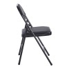 Καρέκλα Niro pakoworld πτυσσόμενη pu-μέταλλο σε μαύρη απόχρωση 46x46x79εκ