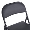 Καρέκλα Niro pakoworld πτυσσόμενη pu-μέταλλο σε μαύρη απόχρωση 46x46x79εκ