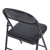 Καρέκλα Niro pakoworld πτυσσόμενη pu-μέταλλο σε μαύρη απόχρωση 46x46x79εκ