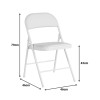 Καρέκλα Niro pakoworld πτυσσόμενη pu-μέταλλο σε λευκή απόχρωση 46x46x79εκ