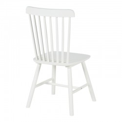 Melia pakoworld rubberwood chair in white shade 45x51x87cm Melia pakoworld rubberwood chair in white shade 45x51x87cm