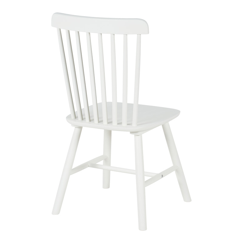 Melia pakoworld rubberwood chair in white shade 45x51x87cm
