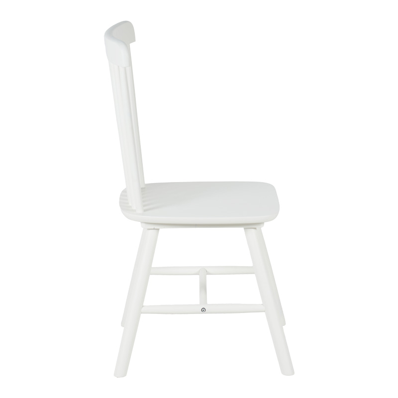 Melia pakoworld rubberwood chair in white shade 45x51x87cm Melia pakoworld rubberwood chair in white shade 45x51x87cm