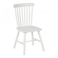 Melia pakoworld rubberwood chair in white shade 45x51x87cm Melia pakoworld rubberwood chair in white shade 45x51x87cm