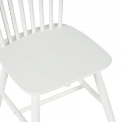 Melia pakoworld rubberwood chair in white shade 45x51x87cm Melia pakoworld rubberwood chair in white shade 45x51x87cm