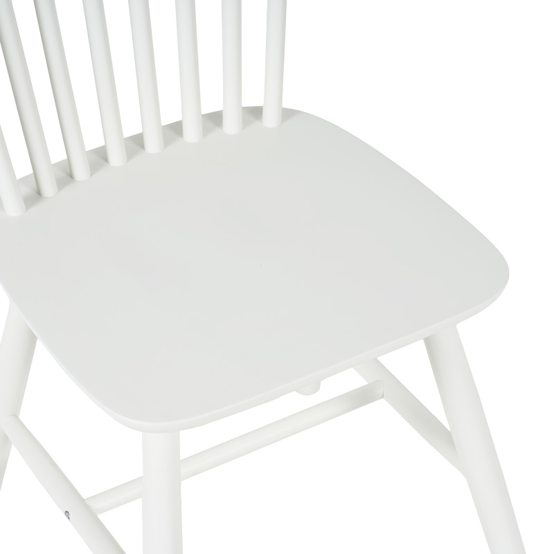 Melia pakoworld rubberwood chair in white shade 45x51x87cm Melia pakoworld rubberwood chair in white shade 45x51x87cm