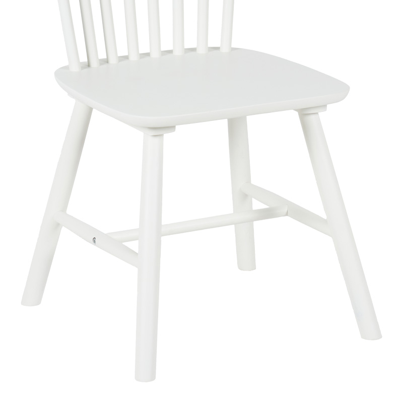 Melia pakoworld rubberwood chair in white shade 45x51x87cm Melia pakoworld rubberwood chair in white shade 45x51x87cm