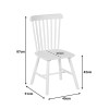 Melia pakoworld rubberwood chair in white shade 45x51x87cm