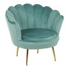 Daimon pakoworld velvet armchair in pistachio shade 79x74x78cm