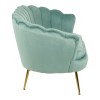 Daimon pakoworld velvet armchair in pistachio shade 79x74x78cm