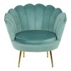 Daimon pakoworld velvet armchair in pistachio shade 79x74x78cm