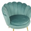 Daimon pakoworld velvet armchair in pistachio shade 79x74x78cm