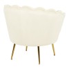 Daimon pakoworld velvet armchair in white shade 79x74x78cm