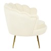 Daimon pakoworld velvet armchair in white shade 79x74x78cm