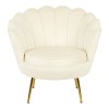 Daimon pakoworld velvet armchair in white shade 79x74x78cm