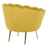 Daimon pakoworld velvet armchair in yellow shade 79x74x78cm