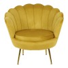Daimon pakoworld velvet armchair in yellow shade 79x74x78cm