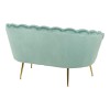 2-seater sofa Daimon pakoworld velvet in pistachio shade 134x70x77cm