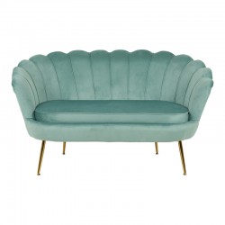 2-seater sofa Daimon pakoworld velvet in pistachio shade 134x70x77cm