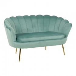 2-seater sofa Daimon pakoworld velvet in pistachio shade 134x70x77cm