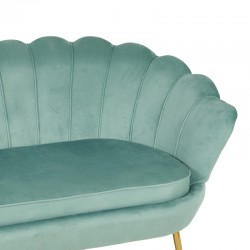 2-seater sofa Daimon pakoworld velvet in pistachio shade 134x70x77cm