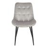 Καρέκλα Berne pakoworld βελούδο σε γκρί απόχρωση 53x62x84εκ