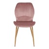 Καρέκλα Jelour pakoworld βελούδο σε σάπιο μήλο απόχρωση-πόδια φυσικά μεταλλικά 46.5x60x84εκ