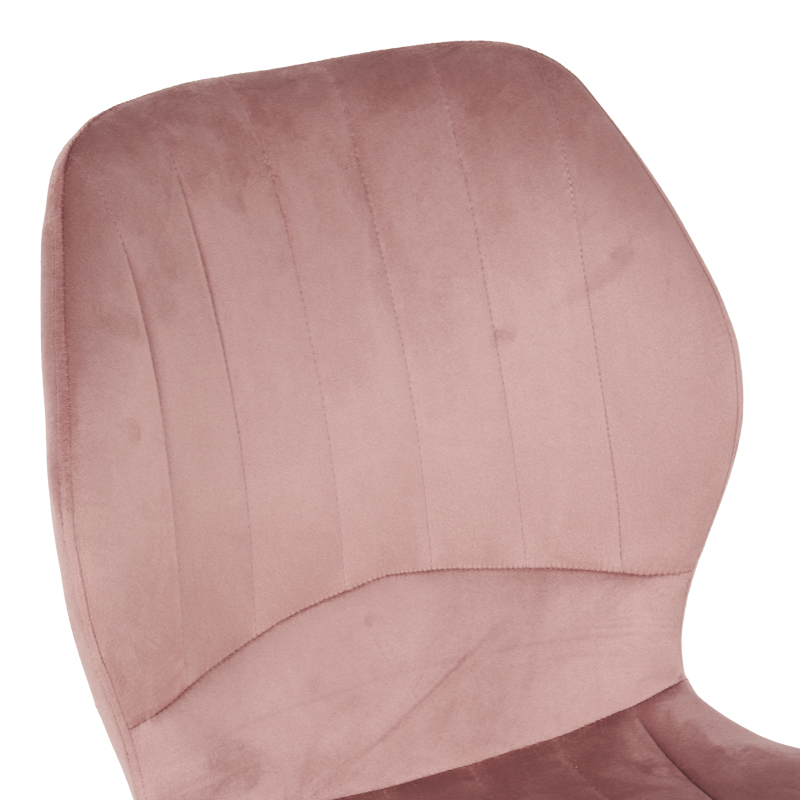 Καρέκλα Jelour pakoworld βελούδο σε σάπιο μήλο απόχρωση-πόδια φυσικά μεταλλικά 46.5x60x84εκ