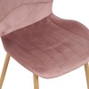 Καρέκλα Jelour pakoworld βελούδο σε σάπιο μήλο απόχρωση-πόδια φυσικά μεταλλικά 46.5x60x84εκ