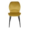 Καρέκλα Jelour pakoworld βελούδο σε κίτρινη απόχρωση 46.5x60x84εκ