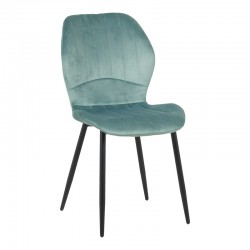 Καρέκλα Jelour pakoworld βελούδο σε φυστικί απόχρωση 46.5x60x84εκ