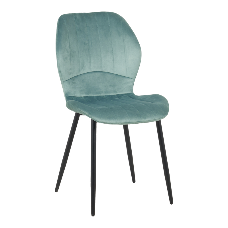 Καρέκλα Jelour pakoworld βελούδο σε φυστικί απόχρωση 46.5x60x84εκ