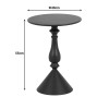 Lalou pakoworld metal side table in black shade D40x55cm