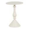 Lalou pakoworld metal side table in cream shade D40x55cm