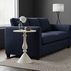 Βοηθητικό τραπέζι Lalou pakoworld μέταλλο σε κρέμα απόχρωση Φ40x55εκ